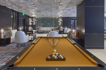 Gameroom with billiards
